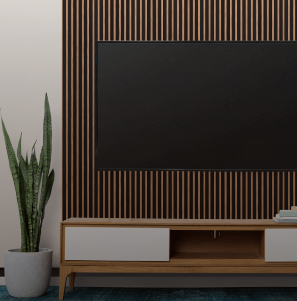 Nástenné lamely 3D akustické panely - Vyberte typ a farbu podkladu - Doska (betón svetlý)